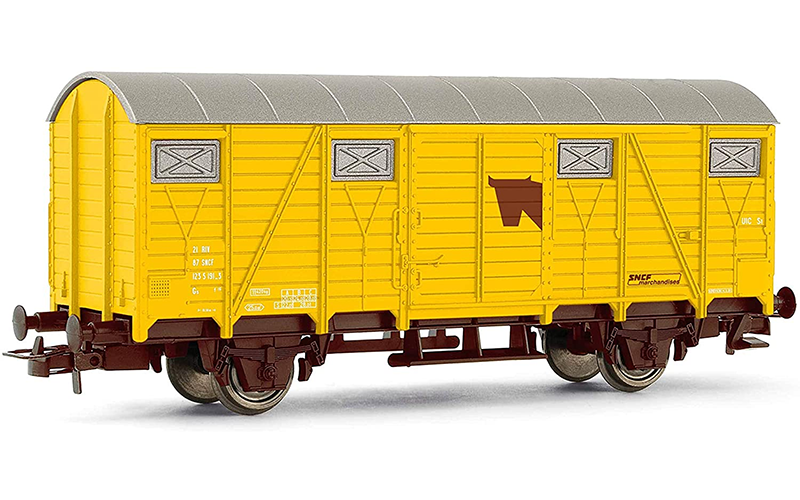 Jouef - SNCF Closed Wagon for Cattle - Yellow Livery