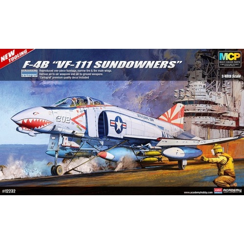 Academy - 1/48 F-4B "VF-111 Sundowners" Phantom II MCP Plastic Model Kit [12232]