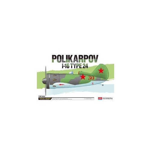 Academy - 1/48 Polikarpov I-16 Type 24 Le: Plastic Model Kit [12314]