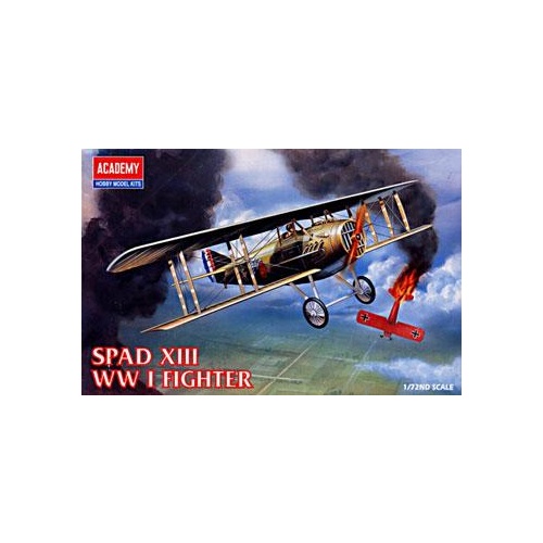 Academy - 1/72 SPAD XIII WWI Fighter Plastic Model Kit [12446]