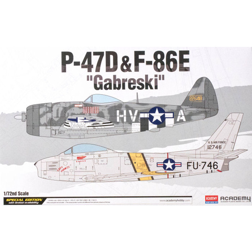 Academy - 1/72 P-47D & F-86E "Gabreski" Plastic Model Kit [12530]