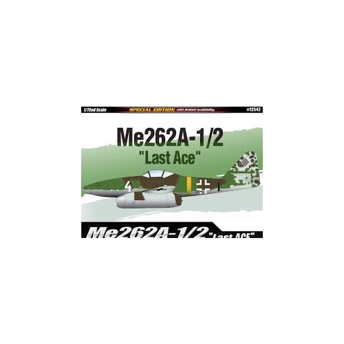 Academy - 1/72 ME262A-1/2 "Last Ace" Le: Plastic Model Kit [12542]