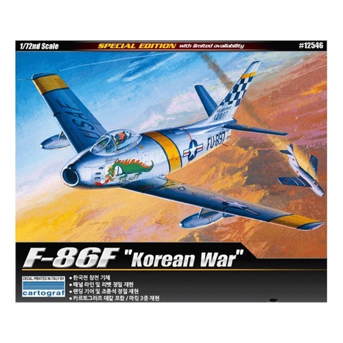 Academy - 1/72 F-86F "Korean War" Sabre Plastic Model Kit [12546]