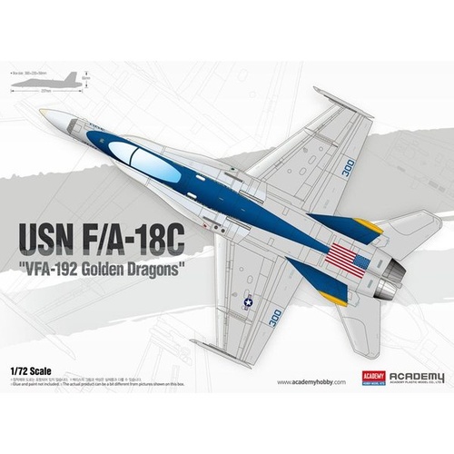 Academy - 1/72 USN F/A-18C "VFA-192 Golden Dragons" Plastic Model Kit [12564]