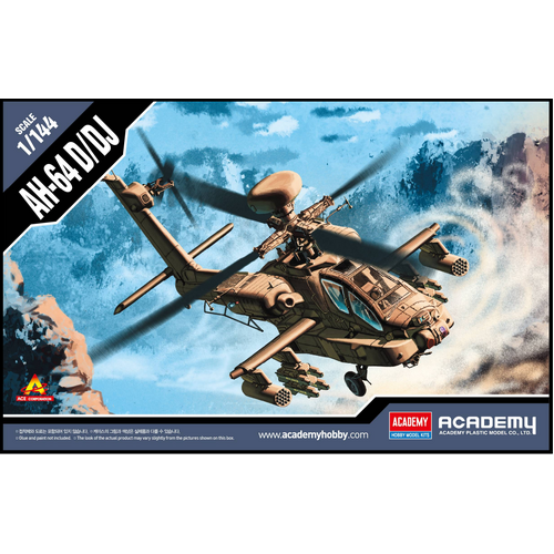 Academy - 1/144 AH-64D/DJ "Longbow" Plastic Model Kit *Aust Decals*[12625]