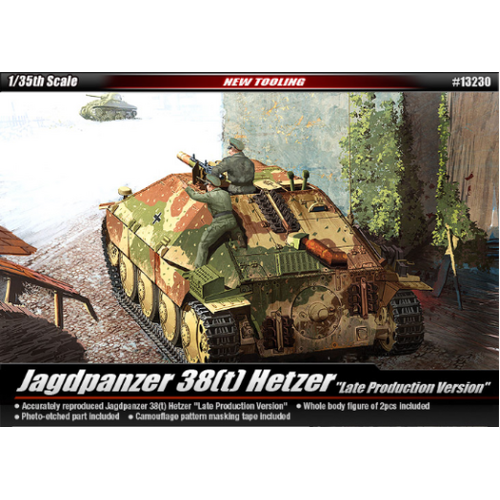 Academy - 1/35 Jagdpanzer 38(T) Hetzer "Late Version" Plastic Model Kit [13230]