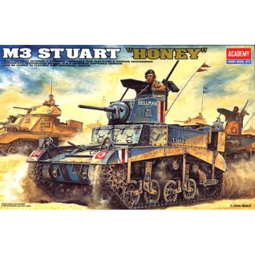 Academy - 1/35 British M3 Stuart "Honey" Plastic Model Kit [13270]