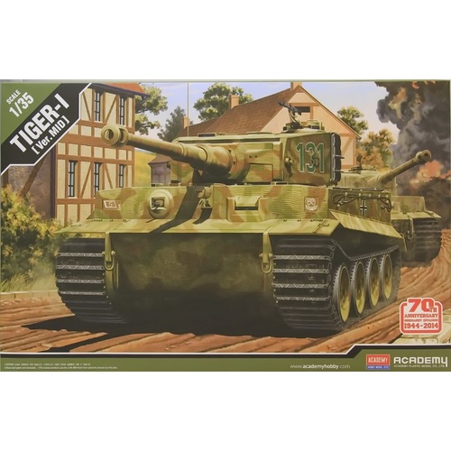 Academy - 1/35 Tiger-I Mid Ver. "Anniv.70 Normandy Invasion 1944" Le: Plastic Model Kit [13287]