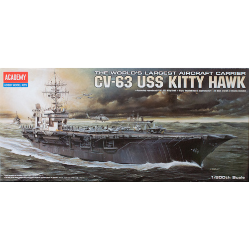 Academy - 1/800 U.S.S. CVN-63 Kitty Hawk Plastic Model Kit [14210]