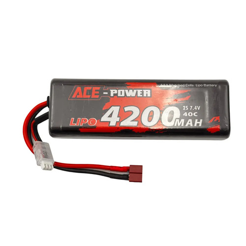 Ace Power - 7.4v 4200mAh 2S Lipo 40C w/Deans Plug