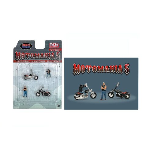 American Diorama - 1/64 MotoMania - 5 Diecast Figure Set Accessory