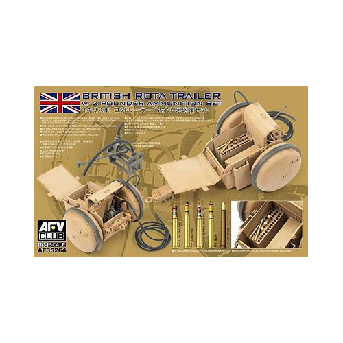 AFV Club - 1/35 WW2 British Rota trailer W/ 2 POUNDER AMMUNITION SET(24PCS Ammo.)