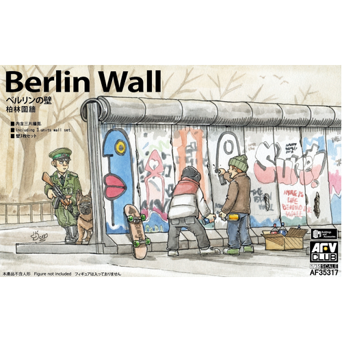 AFV Club - AF35317 Berlin Wall (3 Units Wall Set) Plastic Model Kit