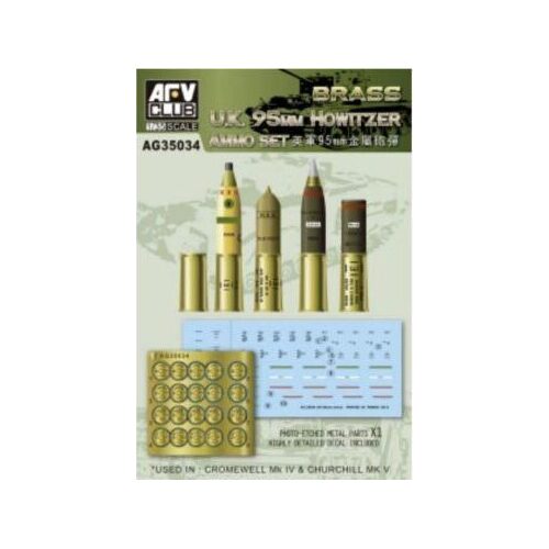 AFV Club - 1/35 U.K. 95mm Howitzer Ammo Set (Brass)