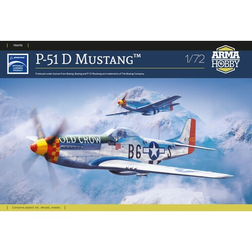 Arma Hobby 1/72 P-51B Mustang Deluxe Set Plastic Model Kit