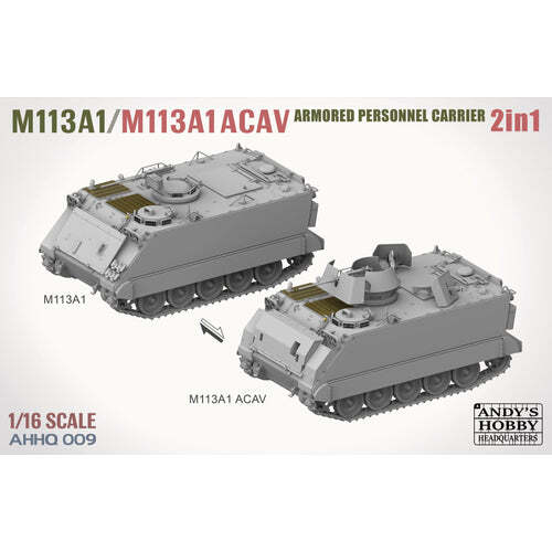 Andy's Hobby HQ - 1/16 M113A1/M113A1 ACAV Armoured Personnel Carrier Plastic Model Kit