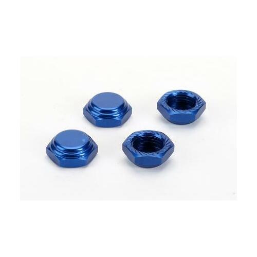 Alpha MP05-260201 Serrated Cap Nut M12*1.25 Blue (4pcs)-Alumina material