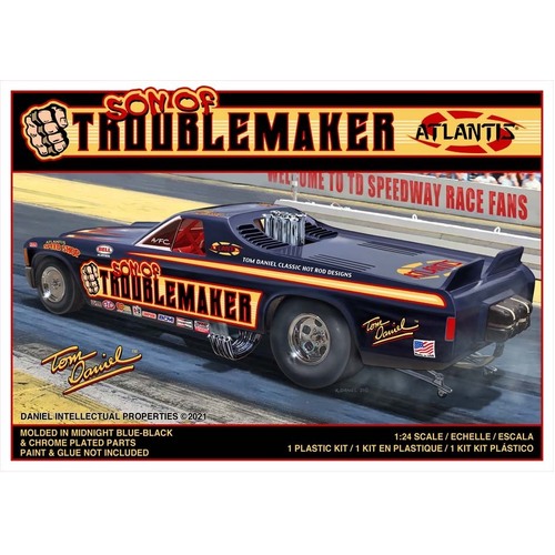 Atlantis 1/24 Son of Troublemaker Chevy El Camino Funny Car Plastic Model Kit