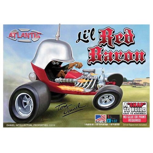 Atlantis 1/32 Snap Lil Red Baron Tom Daniel Plastic Model Kit [M6650]