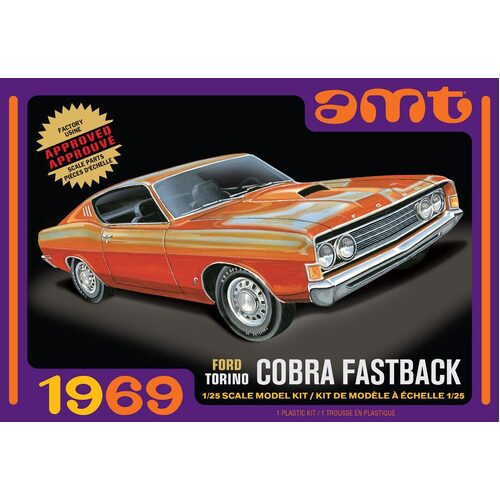 AMT 1/25 1969 Ford Torino Cobra Fastback 2T Plastic Model Kit