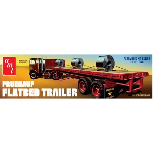 AMT - 1/25 Fruehauf Flatbed Trailer Plastic Model Kit