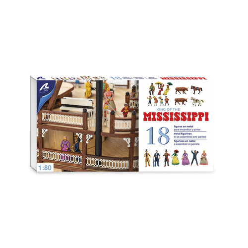 Artesania Latina - Set of 20 Metal Figurines and Animals For Mississippi Metal Accessory [20515F]