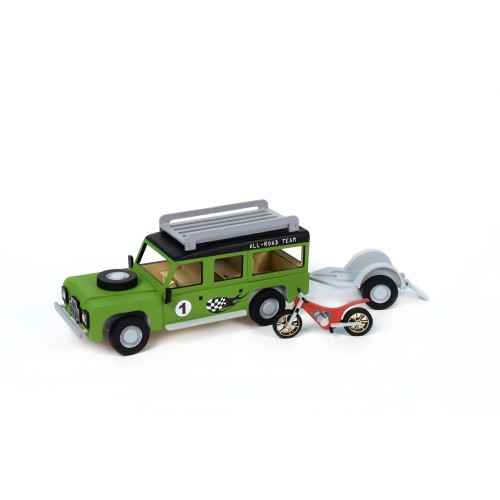 Artesania Latina - Junior Collection All Road + Trailer + Bike Wooden Model [30521]