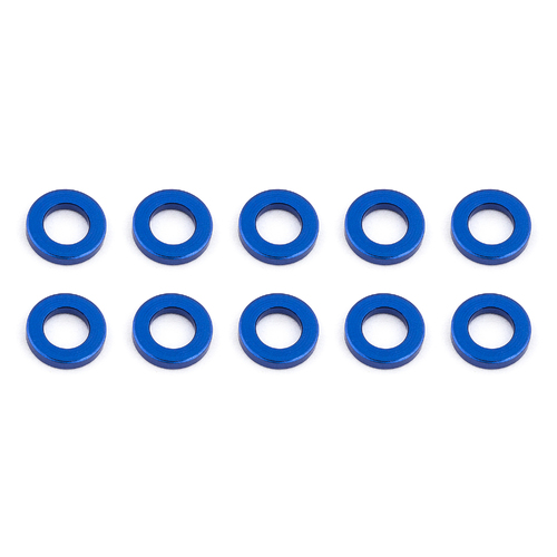 Ballstud Washers, 5.5x3.0x1.0 mm, blue aluminum