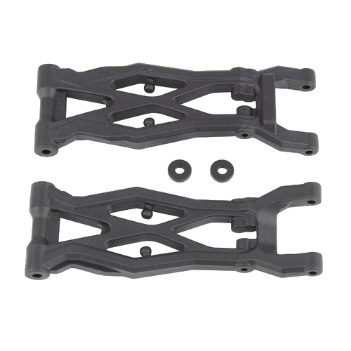 RC10T6.2 FT Front Suspension Arms, gull wing, carbon fiber