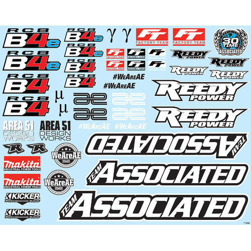 RC8B4 Decal Sheet