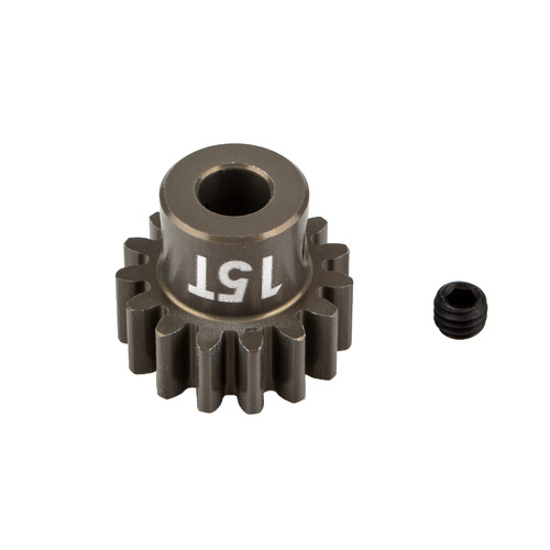 FT Pinion Gear, 15T, MOD 1, 5mm shaft, aluminum