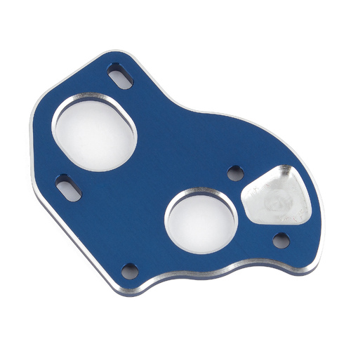 RC10B6.1 Laydown/Layback Motor Plate, blue aluminum