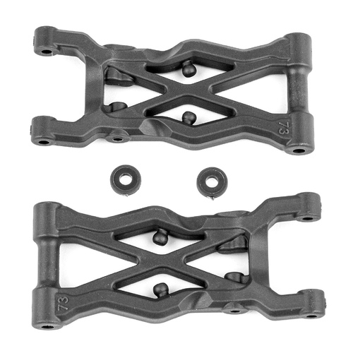 RC10B6.2 FT Rear Suspension Arms 73mm, carbon fiber