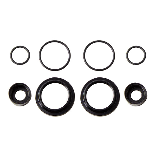 12mm SHOCK COLLAR AND SEAL RETAINER SET, BLACK