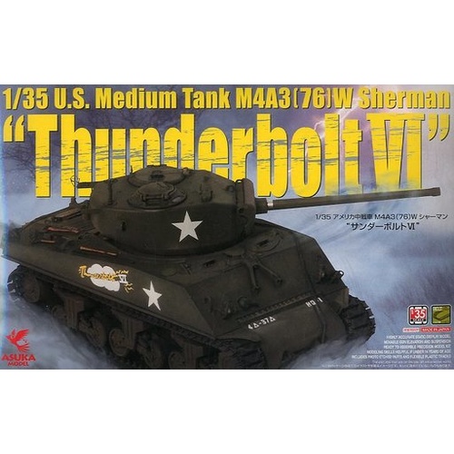 Asuka - 1/35  U.S. Medium Tank M4A3 (76) W Sherman - Thunderbolt Vi