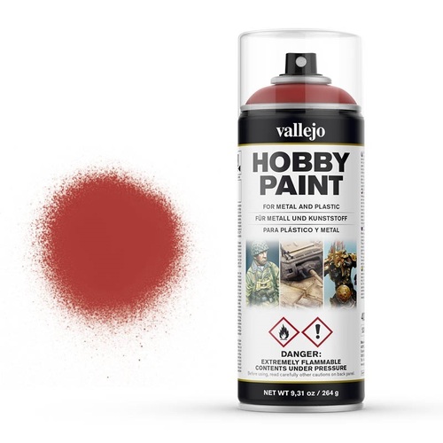 Vallejo - Aerosol Scarlet Red 400ml Hobby Spray Paint [28016]