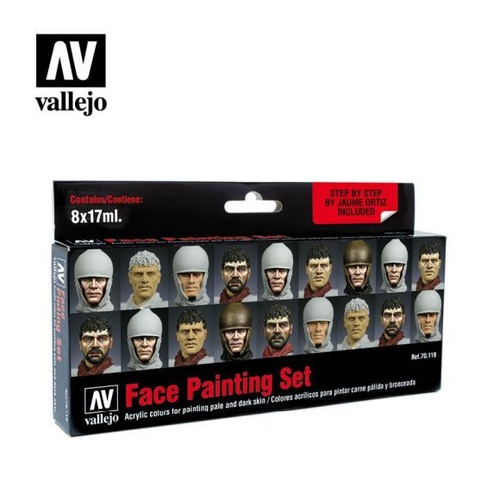 Vallejo - Model Colour Faces Set By Jaume Ortiz + Instruc Box Set