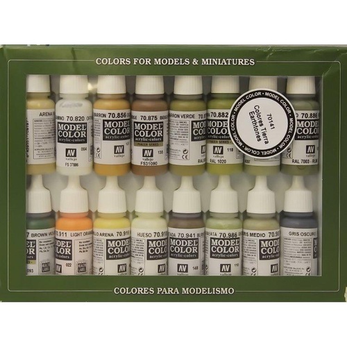 Vallejo - Model Colour Earthtones 16 Color Set