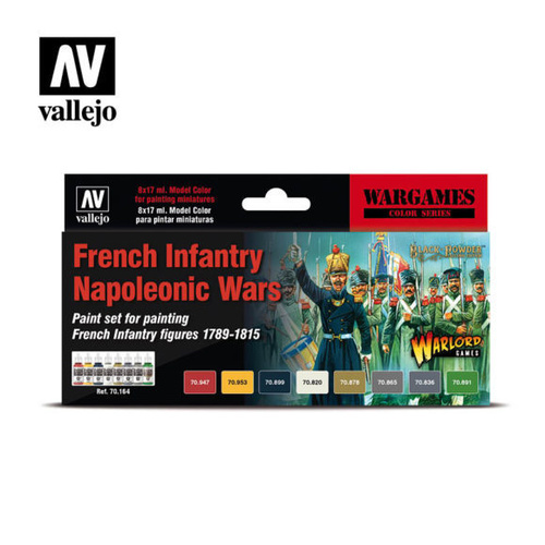 Vallejo - Model Colour - Wargames French Infantry Napoleonic Wars 8 Colour Acrylic Paint Set