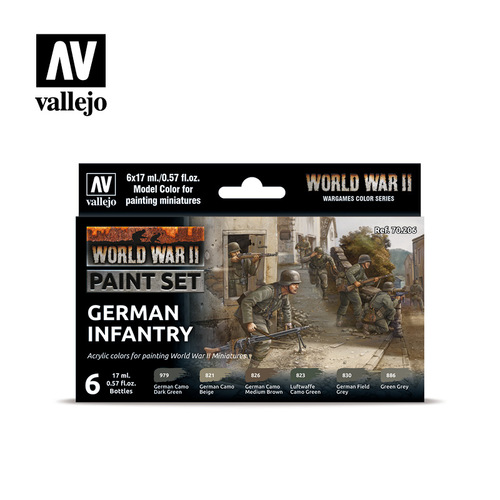 Vallejo - WWII German Infantry Paint Set (6 Pce)