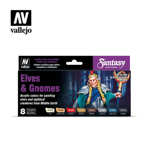 Vallejo - Elves & Gnomes Paint Set