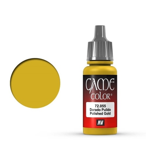 Vallejo Game Colour Polished Gold 17 ml Acrylic Paint [72055] - Old Formulation