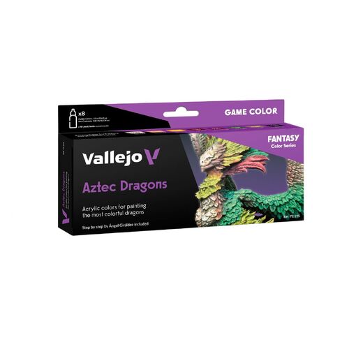 Vallejo Game Colour Aztec Dragons - 8 Colour Acrylic Paint Set