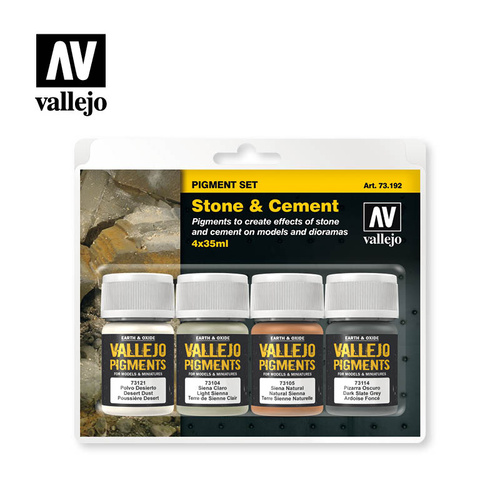 Vallejo - Pigments Set Stone & Cement 4 X 35ml