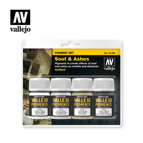 Vallejo - Pigments Set Soot & Ashes 4 X 35ml