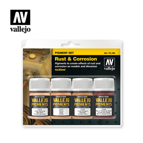 Vallejo - Pigments Set Rust & Corrosion 4 X 35ml