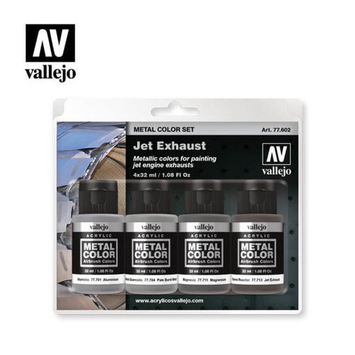 Vallejo - Metal Colour - Jet Exhaust 4 Colour Acrylic Paint Set