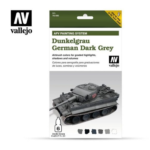 Vallejo - Model Air AFV Set - German Dark Grey 6 Colour Acrylic Set