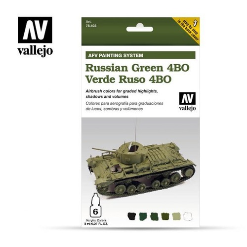 Vallejo - Russian Green 4Bo Paint Set