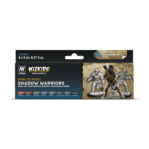 Vallejo - Wizkids Premium set: Shadow warriors Acrylic Paint Set (8 Colour Set) [80253]